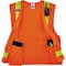 Ergodyne Orange Type R Class 2 Hi-Gloss Surveyors, Zipper closure Closure, 4 Outside Pockets, Orange 8250ZHG - alternate 4