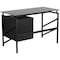 Flash Furniture Glass Desk Office Desk, 22-1/2" D X 30" H, 46" W X Metal, Table Top: Glass, Black NAN-WK-036-GG - alternate 5
