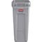Rubbermaid Commercial Slim Jim 16 gal Rectangular Slim-Profile Plastic Can, Gray, None, Plastic, 11 in 1971258 - alternate 2