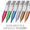 Sharpie Metallic Permanent Marker, Metallic Silver, Fine Tip, Capped, 12 PK 39100 - alternate 10