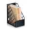 Officemate Magazine File, Black, Plastic, 6 1/8 in W, 9 1/2 in L, 11 3/4 in H, 9.5" D, 1 Number of Compartments 26083 - alternate 2