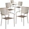 Flash Furniture Gold Steel Patio Arm Chair with Square Back, PK5 5-CO-2-GD-GG - alternate 1