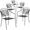 Flash Furniture Black Steel Patio Arm Chair with Round Back, PK5 5-CO-3-BK-GG - alternate 10