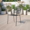 Flash Furniture Black Steel Patio Arm Chair with Round Back, PK5 5-CO-3-BK-GG - alternate 1