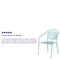Flash Furniture 5PK Sky Blue Steel Patio Arm Chair with Round Back 5-CO-3-SKY-GG - alternate 6