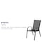 Flash Furniture Black Outdoor Stack Chair w/ Flex Material, PK5 5-JJ-303C-GG - alternate 4