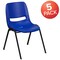 Flash Furniture Navy Stack Chair-Black Frame, PK5 5-RUT-14-NVY-BLACK-GG - alternate 4