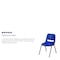 Flash Furniture Navy Stack Chair-Black Frame, PK5 5-RUT-14-NVY-BLACK-GG - alternate 3