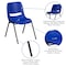 Flash Furniture Navy Stack Chair-Black Frame, PK5 5-RUT-14-NVY-BLACK-GG - alternate 7