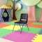 Flash Furniture Black Stack Chair-Black Frame, PK5 5-RUT-14-PDR-BLACK-GG - alternate 1