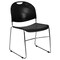 Flash Furniture Black Stack Chair-Chrome Frame, PK5 5-RUT-188-BK-CHR-GG - alternate 8
