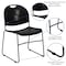 Flash Furniture Black Stack Chair-Black Frame, PK5 5-RUT-188-BK-GG - alternate 6