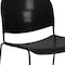 Flash Furniture Black Stack Chair-Black Frame, PK5 5-RUT-188-BK-GG - alternate 3
