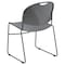 Flash Furniture Gray Stack Chair-Black Frame, PK5 5-RUT-188-GY-GG - alternate 7