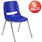 Flash Furniture Navy Plastic Stack Chair, PK5 5-RUT-18-NVY-CHR-GG - alternate 3