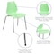 Flash Furniture Green Plastic Stack Chair, PK5 5-RUT-288-GREEN-GG - alternate 10