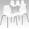 Flash Furniture White Plastic Stack Chair, PK5 5-RUT-288-WHITE-GG - alternate 7