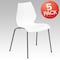 Flash Furniture White Plastic Stack Chair, PK5 5-RUT-288-WHITE-GG - alternate 2