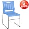 Flash Furniture Blue Plastic Stack Chair, PK5 5-RUT-2-BL-GG - alternate 2