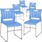 Flash Furniture Blue Plastic Stack Chair, PK5 5-RUT-2-BL-GG - alternate 3