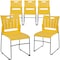 Flash Furniture Yellow Plastic Stack Chair, PK5 5-RUT-2-YL-GG - alternate 1