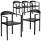 Flash Furniture HERCULES Series 1000 lb. Capacity Black Plastic Cafe Stack Chair, PK5 5-RUT-418-BK-GG - alternate 2