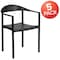 Flash Furniture HERCULES Series 1000 lb. Capacity Black Plastic Cafe Stack Chair, PK5 5-RUT-418-BK-GG - alternate 1