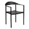 Flash Furniture HERCULES Series 1000 lb. Capacity Black Plastic Cafe Stack Chair, PK5 5-RUT-418-BK-GG - alternate 4