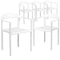 Flash Furniture HERCULES Series 1000 lb. Capacity White Plastic Cafe Stack Chair, PK5 5-RUT-418-WH-GG - alternate 1