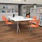 Flash Furniture Org Plastic Sled Stack Chair, PK5 5-RUT-498A-ORANGE-GG - alternate 1