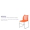 Flash Furniture Org Plastic Sled Stack Chair, PK5 5-RUT-498A-ORANGE-GG - alternate 5