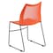 Flash Furniture Org Plastic Sled Stack Chair, PK5 5-RUT-498A-ORANGE-GG - alternate 3