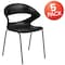 Flash Furniture HERCULES Series 440 lb. Capacity Black Stack Chair, PK5 5-RUT-4-BK-GG - alternate 1