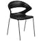 Flash Furniture HERCULES Series 440 lb. Capacity Black Stack Chair, PK5 5-RUT-4-BK-GG - alternate 3