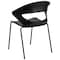 Flash Furniture HERCULES Series 440 lb. Capacity Black Stack Chair, PK5 5-RUT-4-BK-GG - alternate 4
