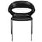 Flash Furniture HERCULES Series 440 lb. Capacity Black Stack Chair, PK5 5-RUT-4-BK-GG - alternate 7