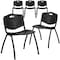 Flash Furniture HERCULES Series 880 lb. Capacity Black Plastic Stack Chair, PK5 5-RUT-D01-BK-GG - alternate 2