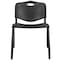 Flash Furniture HERCULES Series 880 lb. Capacity Black Plastic Stack Chair, PK5 5-RUT-D01-BK-GG - alternate 6