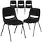Flash Furniture Black Plastic Pad Stack Chair, PK5 5-RUT-EO1-01-PAD-GG - alternate 4