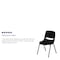 Flash Furniture Black Plastic Pad Stack Chair, PK5 5-RUT-EO1-01-PAD-GG - alternate 2