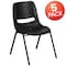 Flash Furniture Black Plastic Stack Chair, PK5 5-RUT-EO1-BK-GG - alternate 2