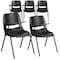 Flash Furniture Black Ergonomic Shell Chair with Right Handed Flip-Up Tablet Arm, PK5 5-RUT-EO1-BK-RTAB-GG - alternate 10