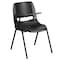 Flash Furniture Black Ergonomic Shell Chair with Right Handed Flip-Up Tablet Arm, PK5 5-RUT-EO1-BK-RTAB-GG - alternate 9
