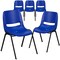 Flash Furniture Blue Plastic Stack Chair, PK5 5-RUT-EO1-BL-GG - alternate 9