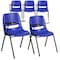 Flash Furniture Blue Ergonomic Shell Chair with Right Handed Flip-Up Tablet Arm, PK5 5-RUT-EO1-BL-RTAB-GG - alternate 1