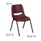 Flash Furniture Burgundy Plastic Stack Chair, PK5 5-RUT-EO1-BY-GG - alternate 8