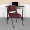 Flash Furniture Burgundy Plastic Stack Chair, PK5 5-RUT-EO1-BY-GG - alternate 1