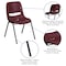 Flash Furniture Burgundy Plastic Stack Chair, PK5 5-RUT-EO1-BY-GG - alternate 10