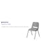 Flash Furniture Gray Plastic Stack Chair, PK5 5-RUT-EO1-GY-GG - alternate 2