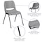 Flash Furniture Gray Plastic Stack Chair, PK5 5-RUT-EO1-GY-GG - alternate 9
